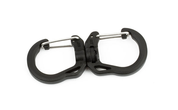 A Large Black Double Carabiner.